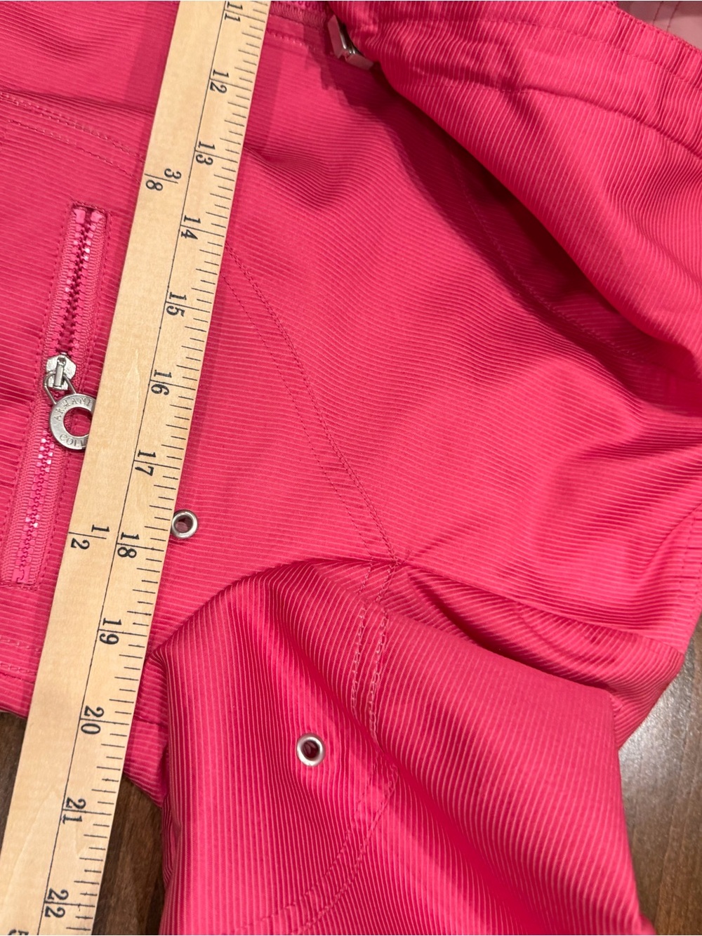 Vintage Armani Collezioni Hot Pink Hooded Zip-Front Jacket - Picture 9 of 10